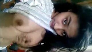 Cute indore girl puja boobs show