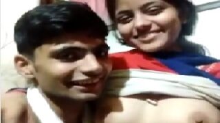 Telugu girl breastfeeding lover during selfie