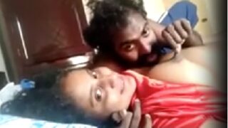 Mallu girl boobs sucked chechis husband