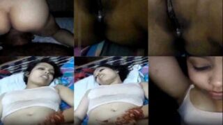 Newly married desi wife hot sex with hubby