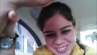 Playing with boobs of punjabi girl in car