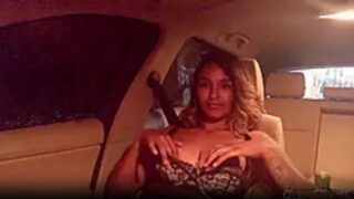 Desi girl blowjob to white dick in car